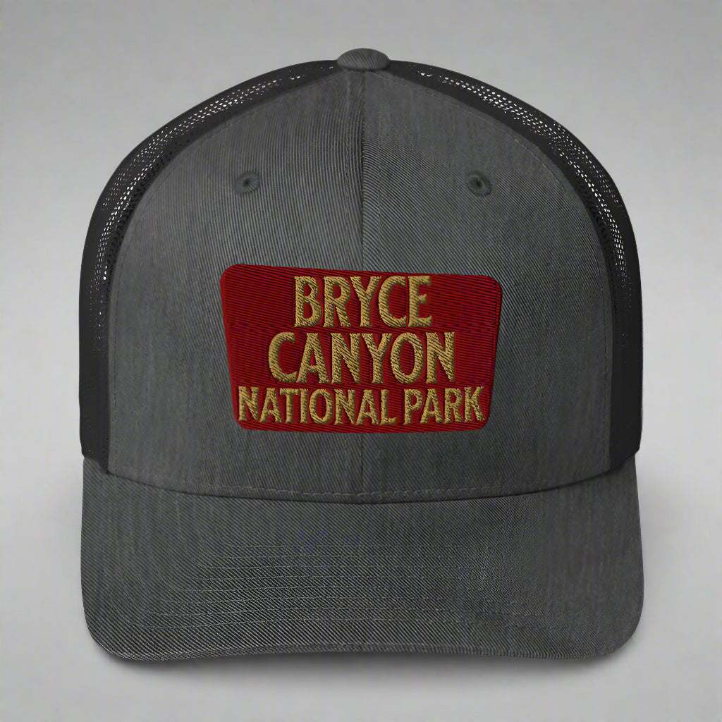 Bryce Canyon National Park Sign Embroidered Trucker Hat - MENLL