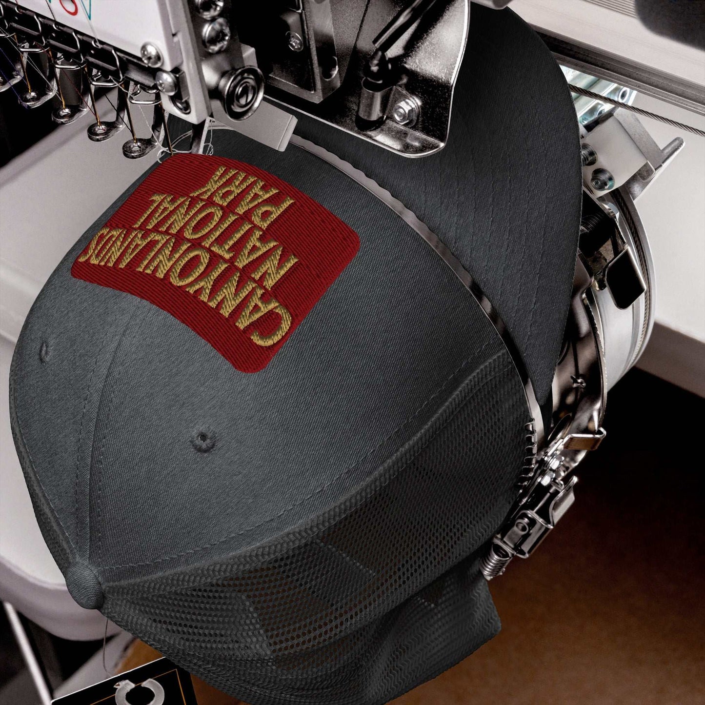 Canyonlands National Park Sign Embroidered Trucker Hat - MENLL