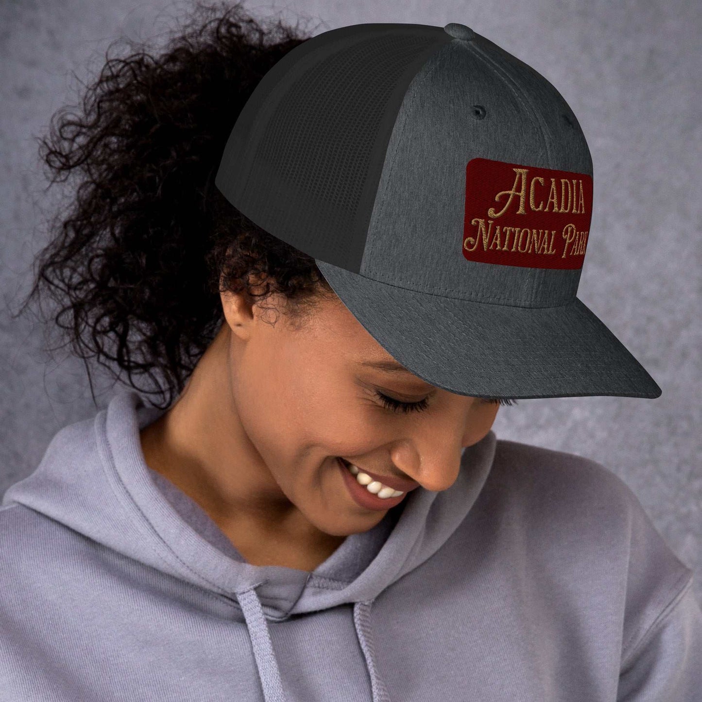 Acadia National Park Embroidered Trucker Hat - MENLL
