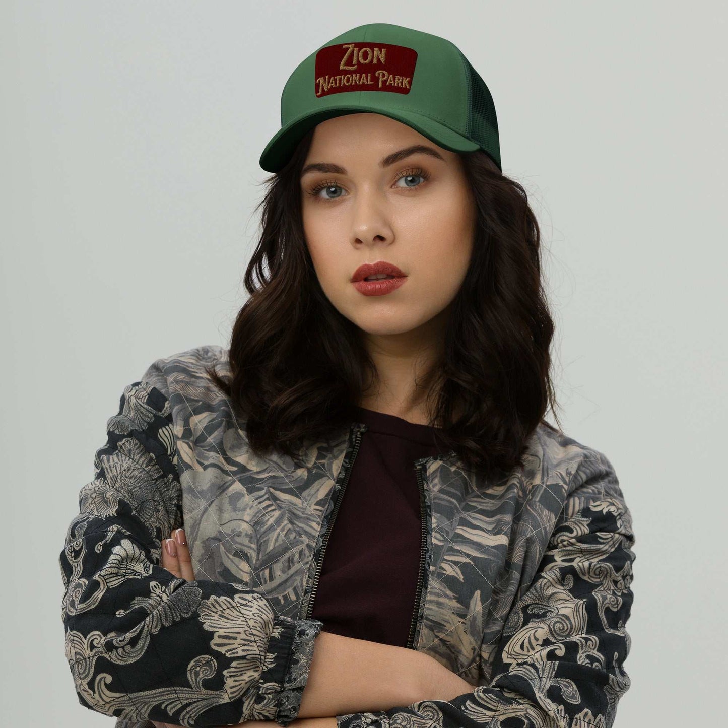 Zion National Park Sign Trucker Cap - MENLL