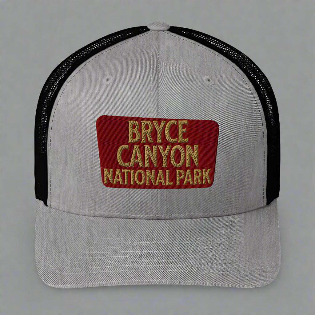 Bryce Canyon National Park Sign Embroidered Trucker Hat - MENLL