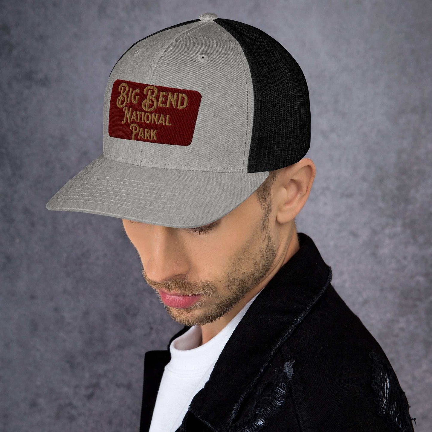 Big Bend Embroidered National Park Sign Trucker Hat - MENLL
