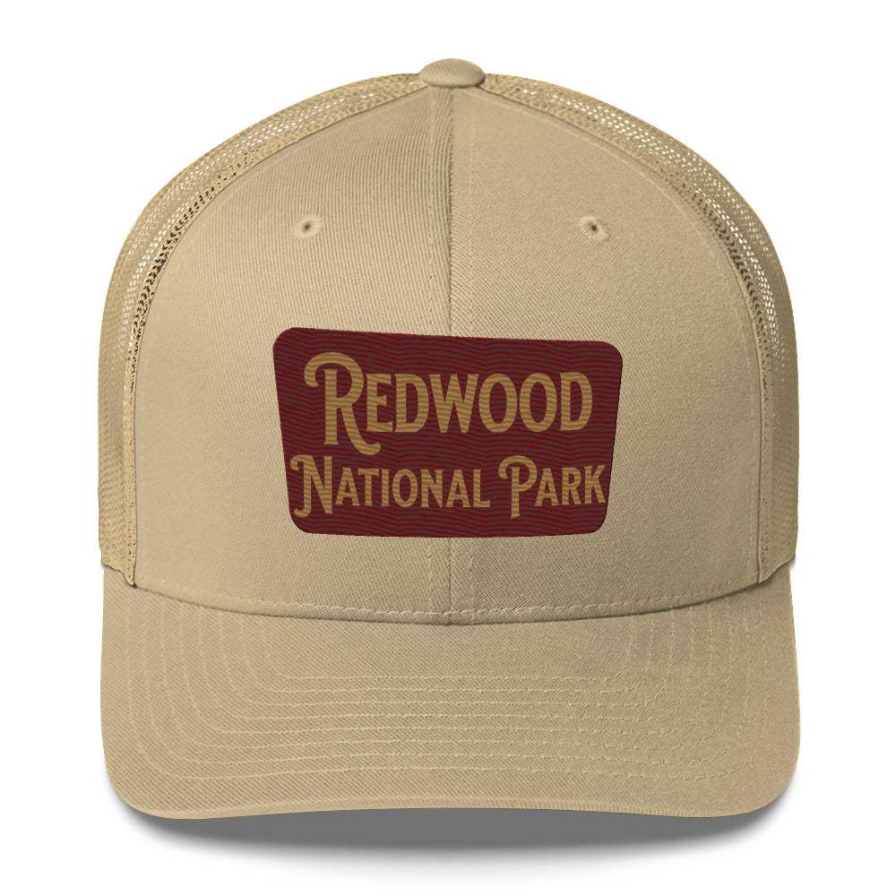 Redwood Embroidered National Park Sign Hat Trucker Cap - MENLL