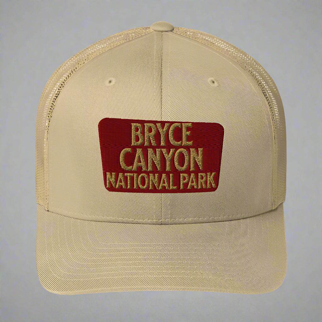 Bryce Canyon National Park Sign Embroidered Trucker Hat - MENLL