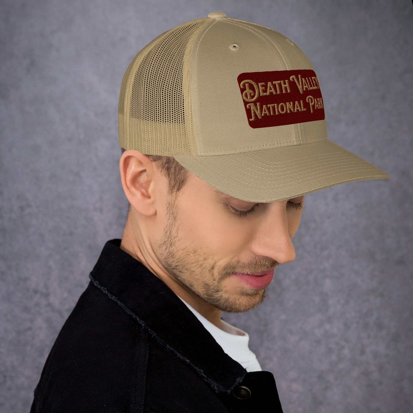 Death Valley National Park Sign Embroidered Trucker Cap - MENLL