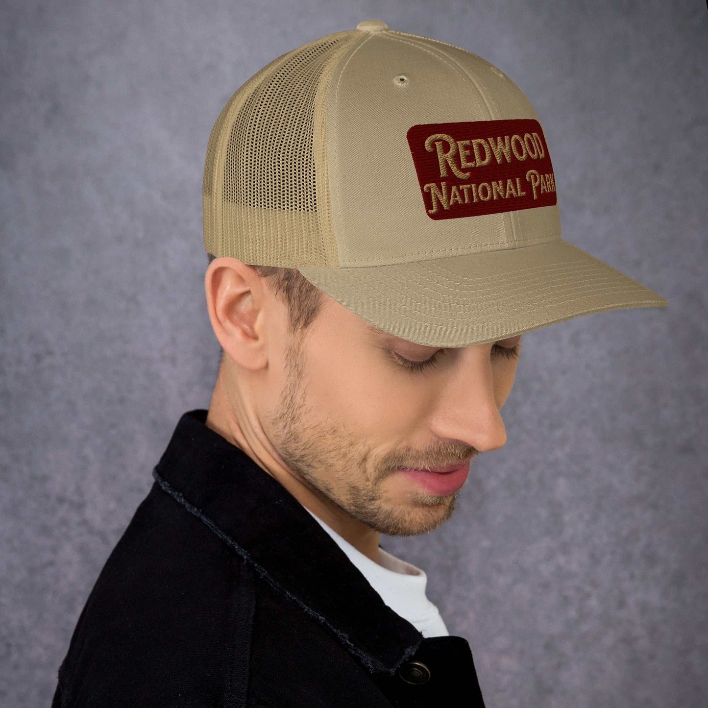 Redwood Embroidered National Park Sign Hat Trucker Cap - MENLL