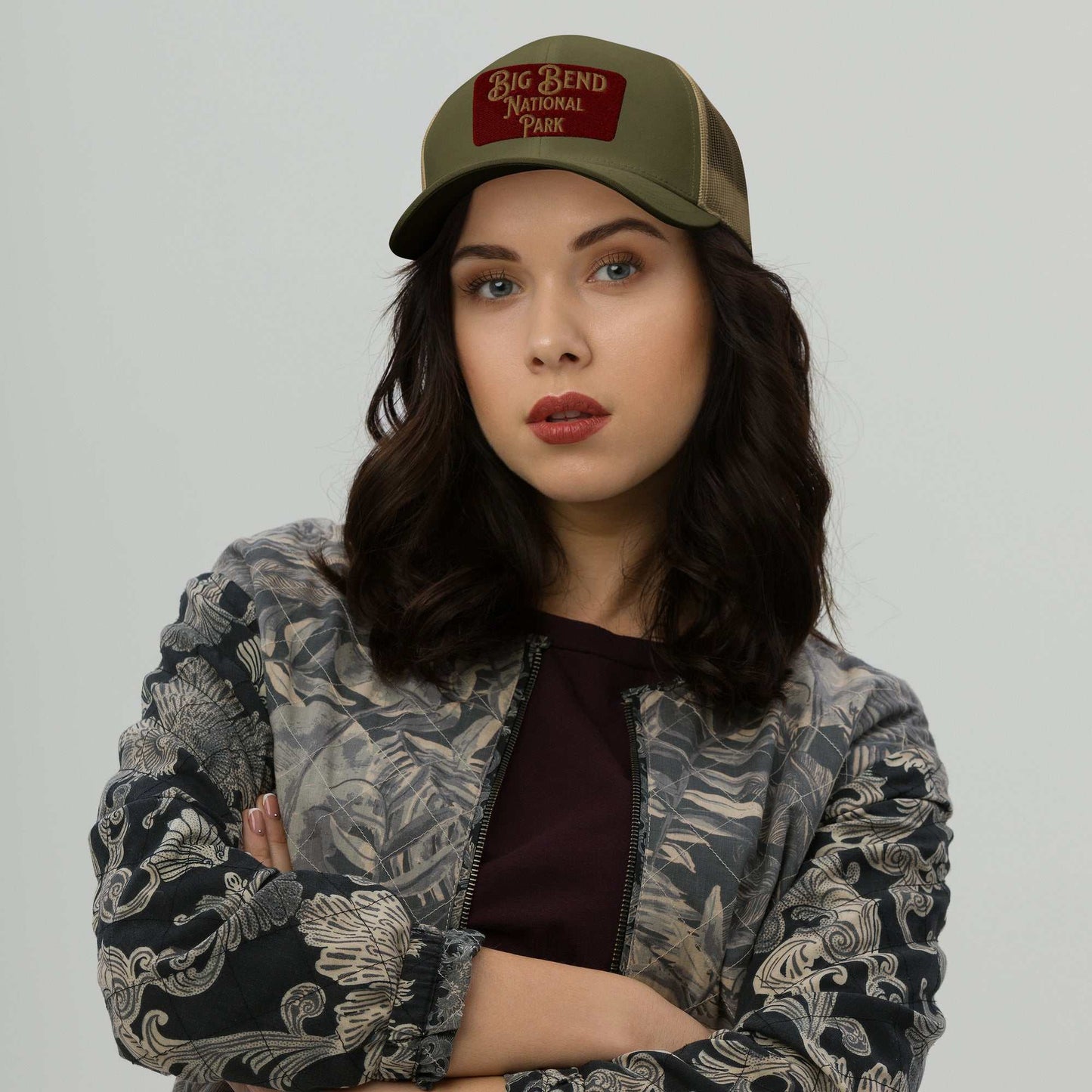 Big Bend Embroidered National Park Sign Trucker Hat - MENLL