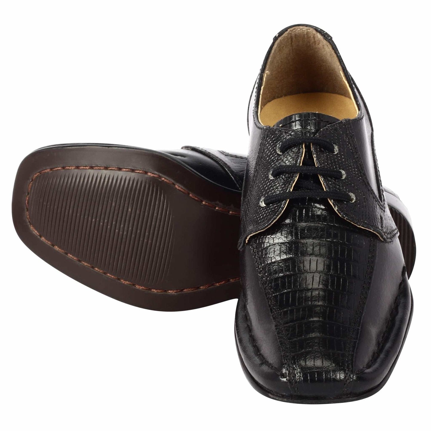 Senior Leather Oxford Style Kids Dress Shoes - MENLL