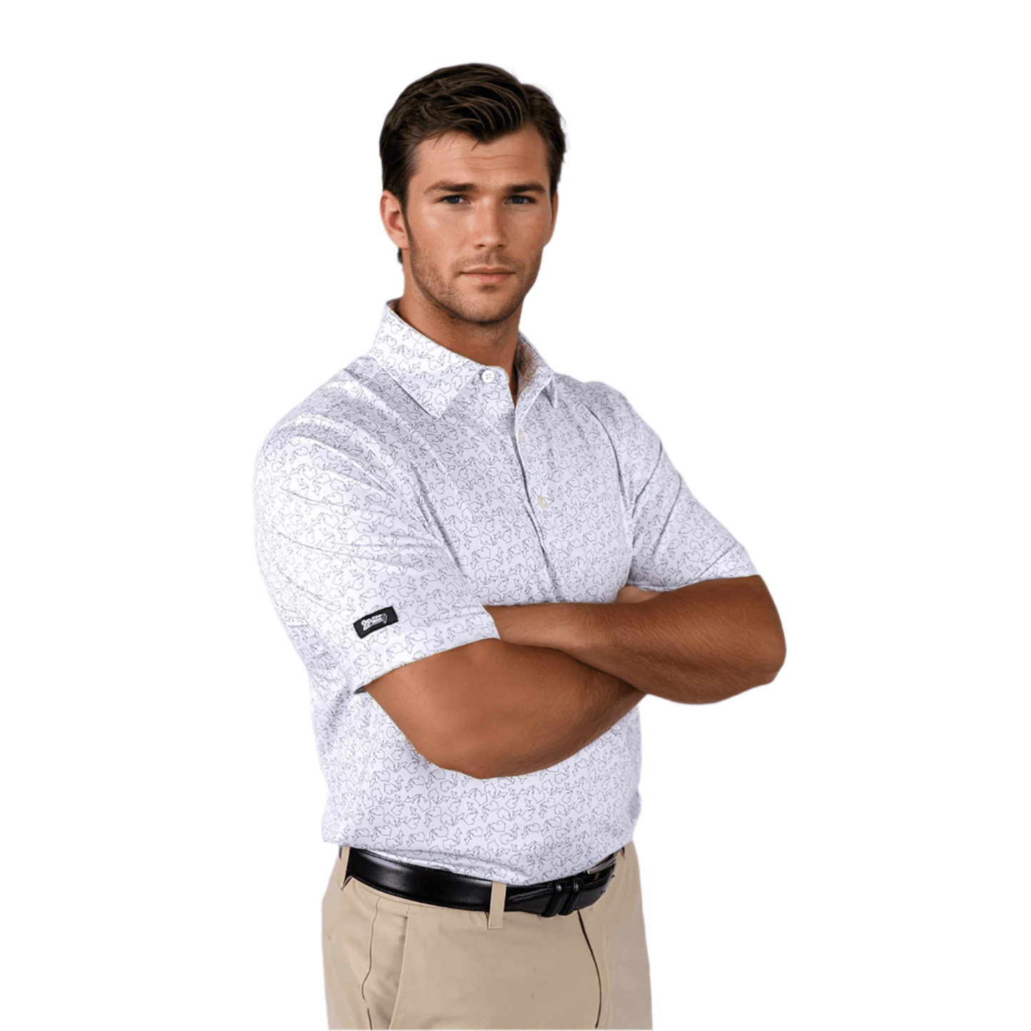 2putt State of Michigan Men's Polo - Alternate Angle