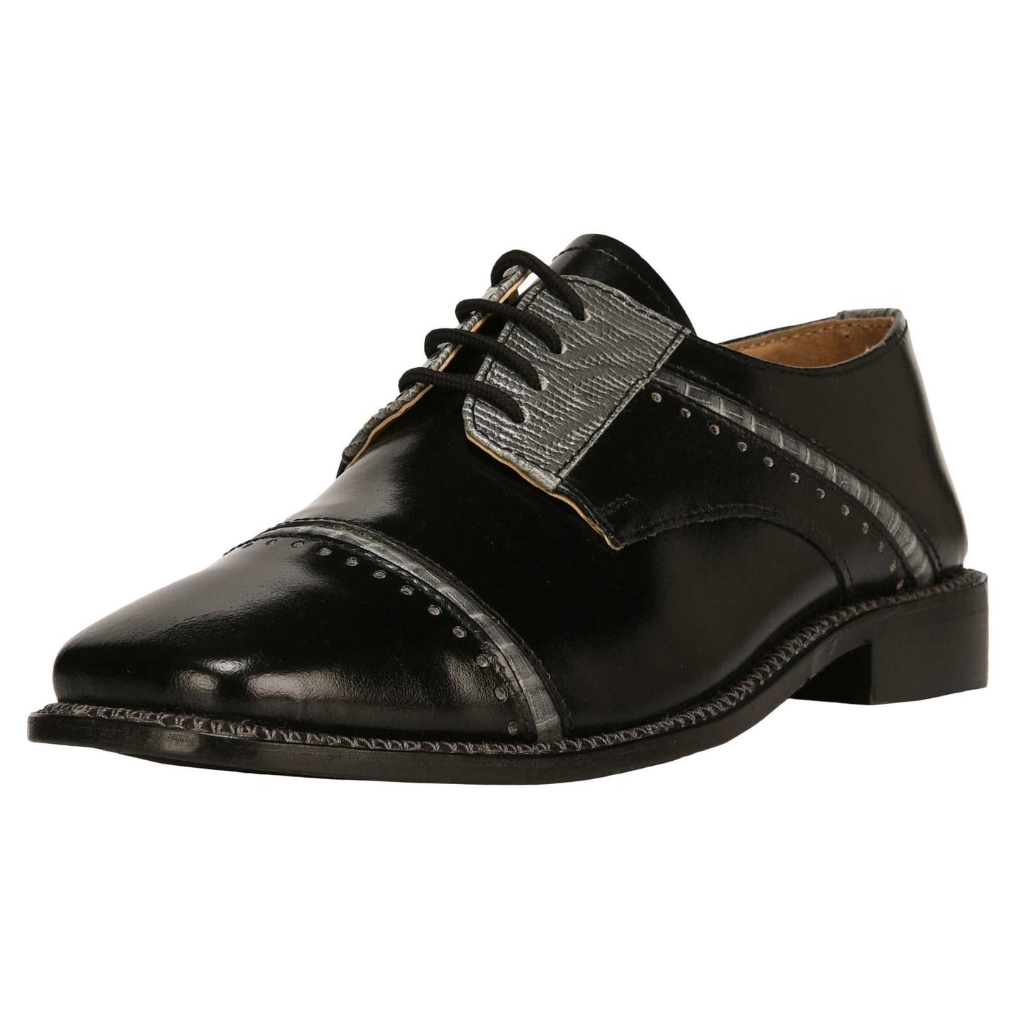 Swish Leather Oxford Style Dress Shoes for Kids with genuine leather and rubber sole.
