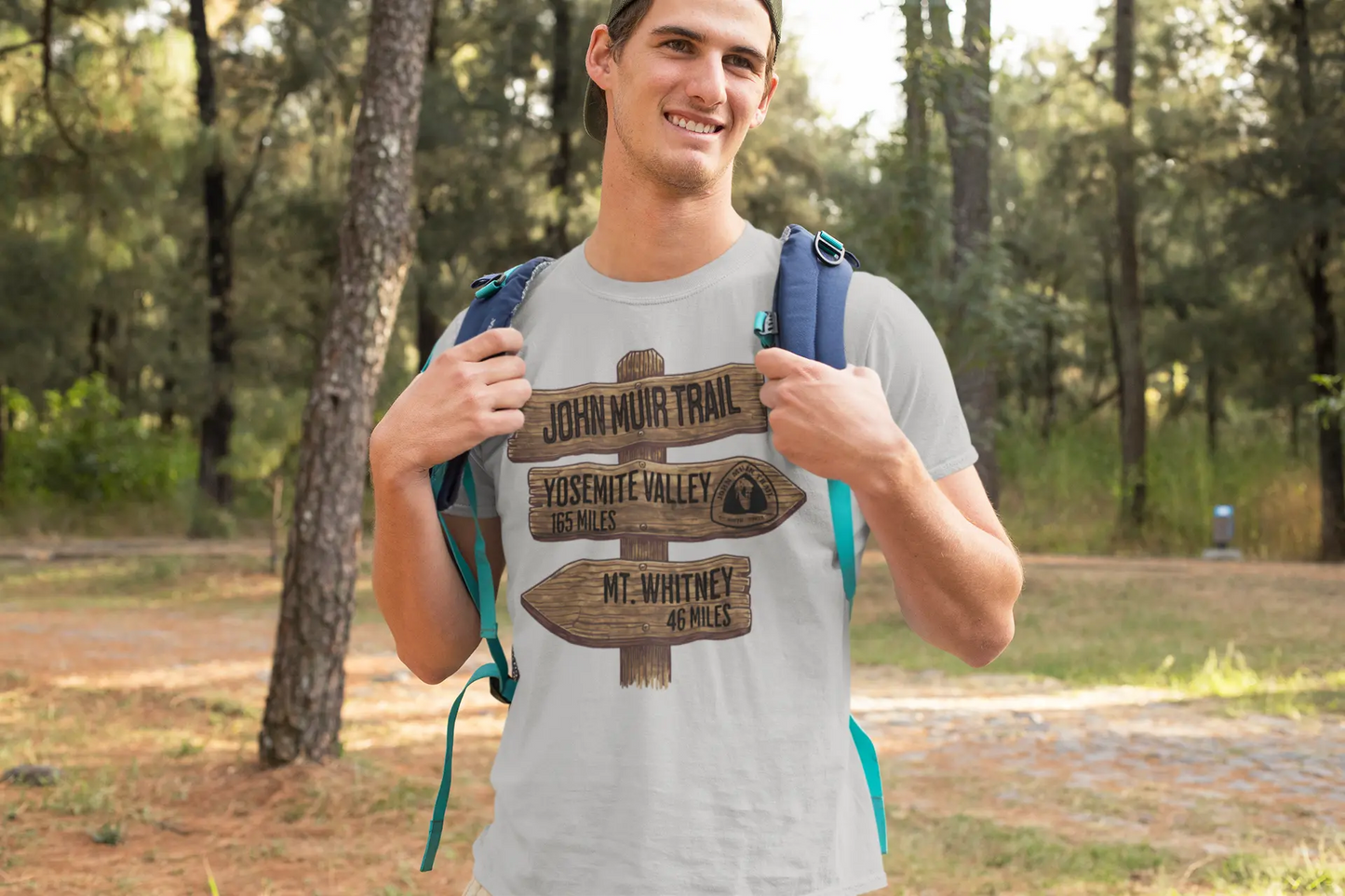 John Muir Trail Unisex T-Shirt Wood Sign 211 Miles Park Service Apparel