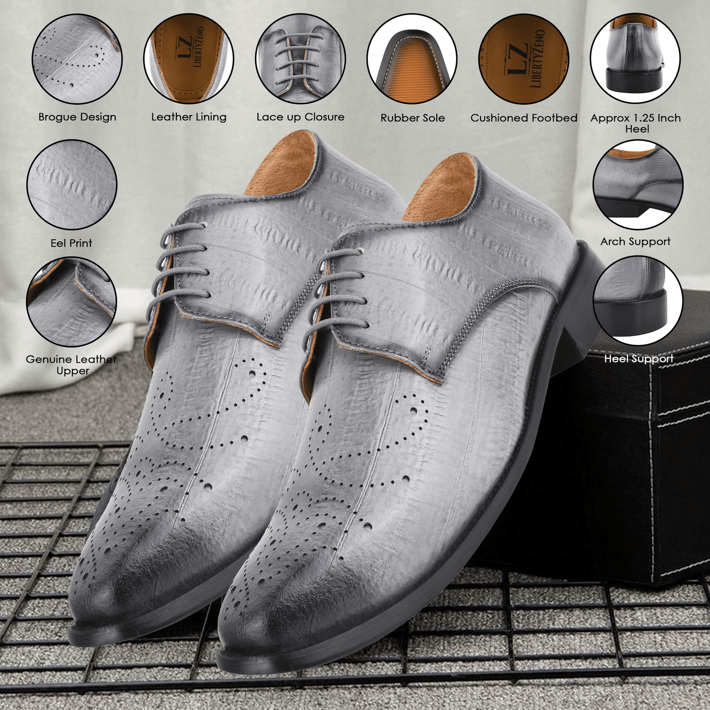 THOMAS Genuine Leather Oxford Men's Dress Shoes - MENLL