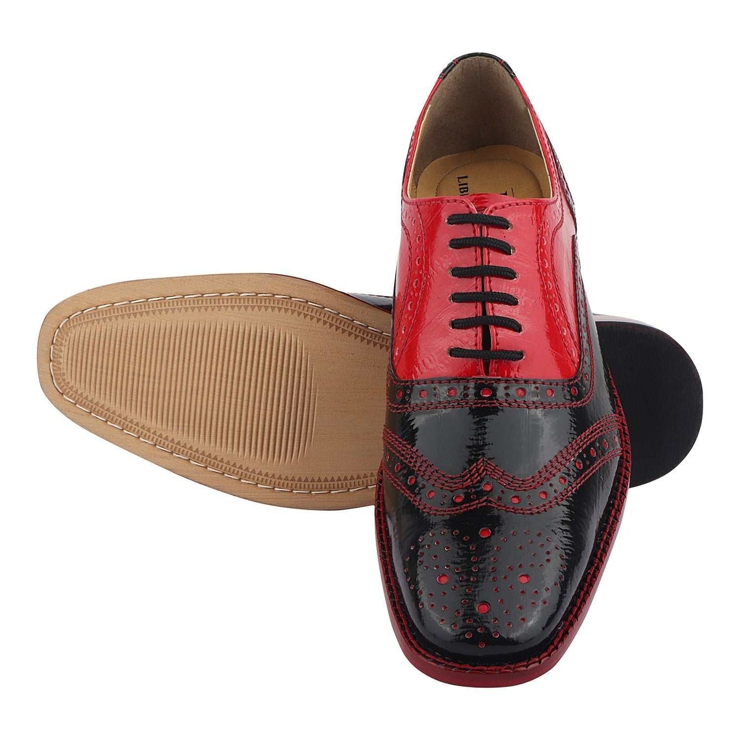 Tremont Genuine Leather Oxford Style Brogue Dress Shoes - MENLL