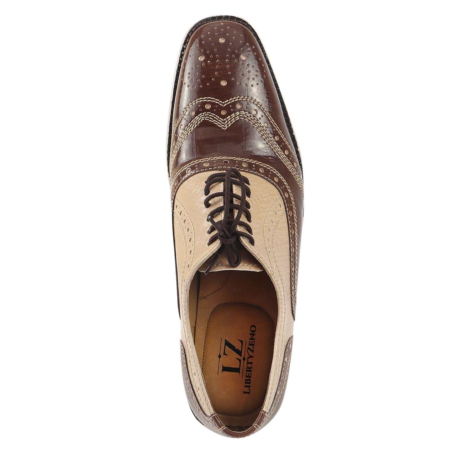 Tremont Genuine Leather Oxford Style Brogue Dress Shoes - MENLL