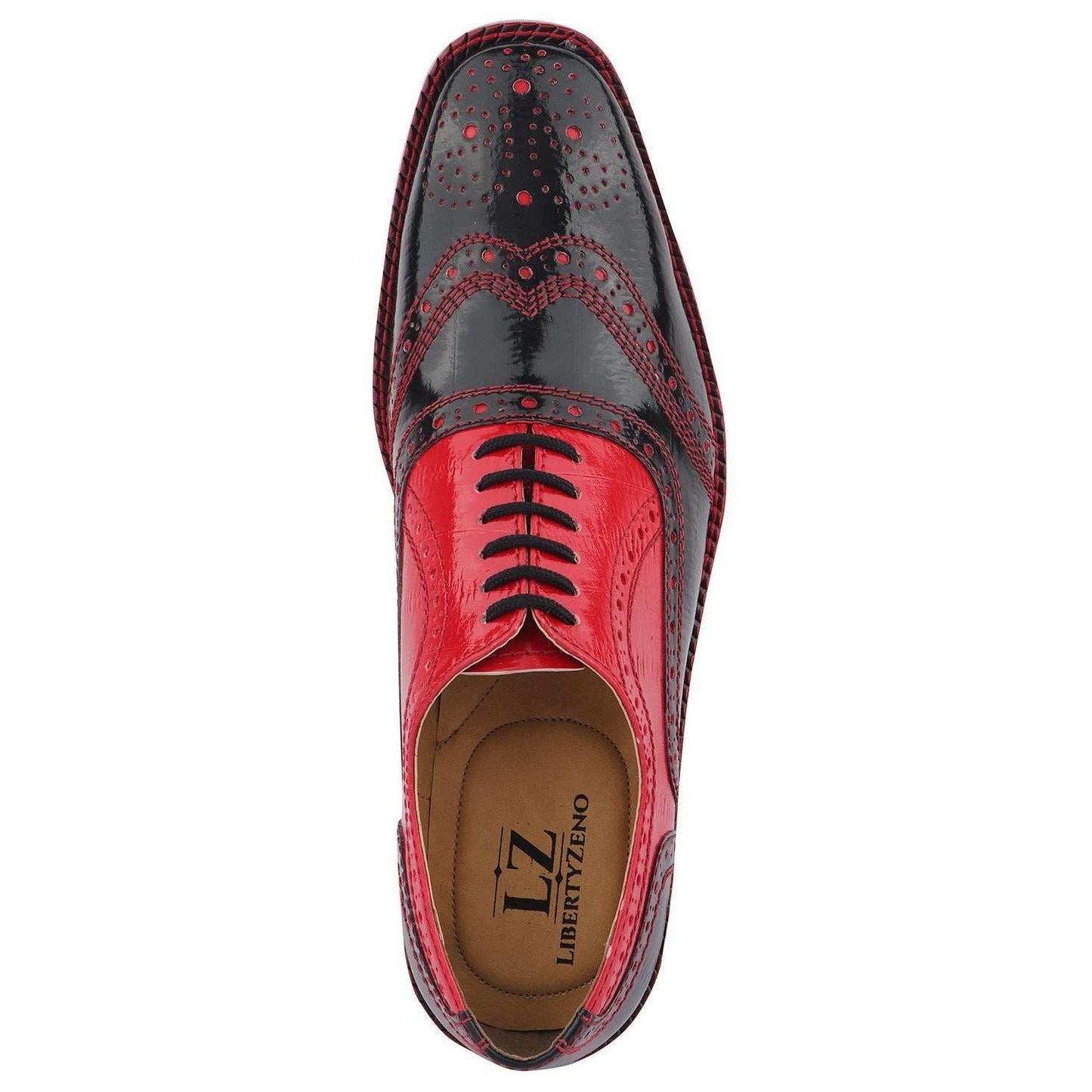 Tremont Genuine Leather Oxford Style Brogue Dress Shoes - MENLL