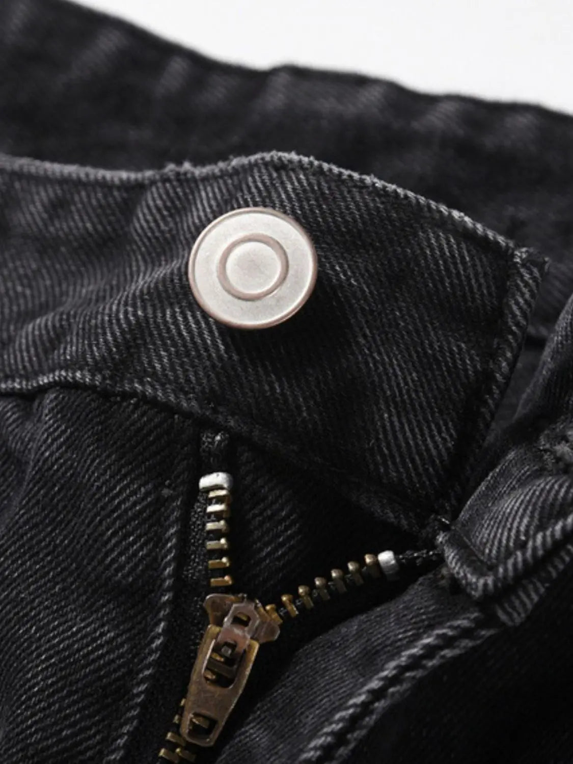 MENLL Plus Size Black Jeans Men's Straight Leg Denim - Comfortable Fit by MENLL