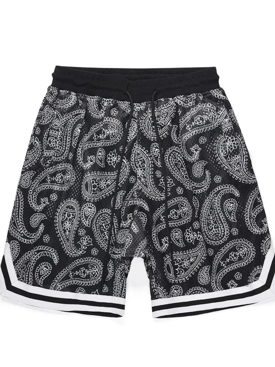 MENLL Paisley Drawstring Shorts Men's Casual Summer Shorts - Lightweight by MENLL