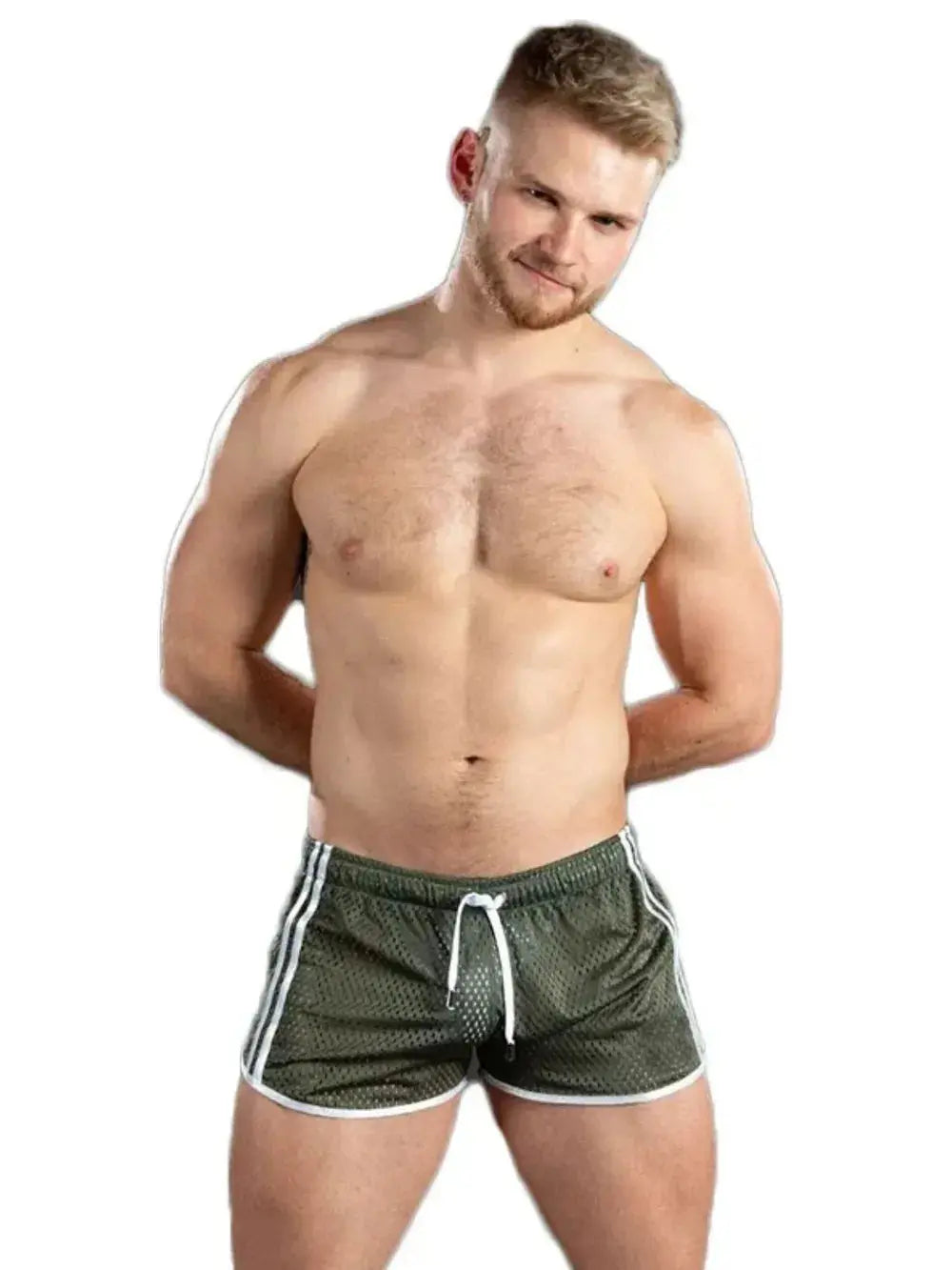 MENLL Drawstring Striped Shorts Men's Active Fashion Blue Shorts Lightweight by MENLL