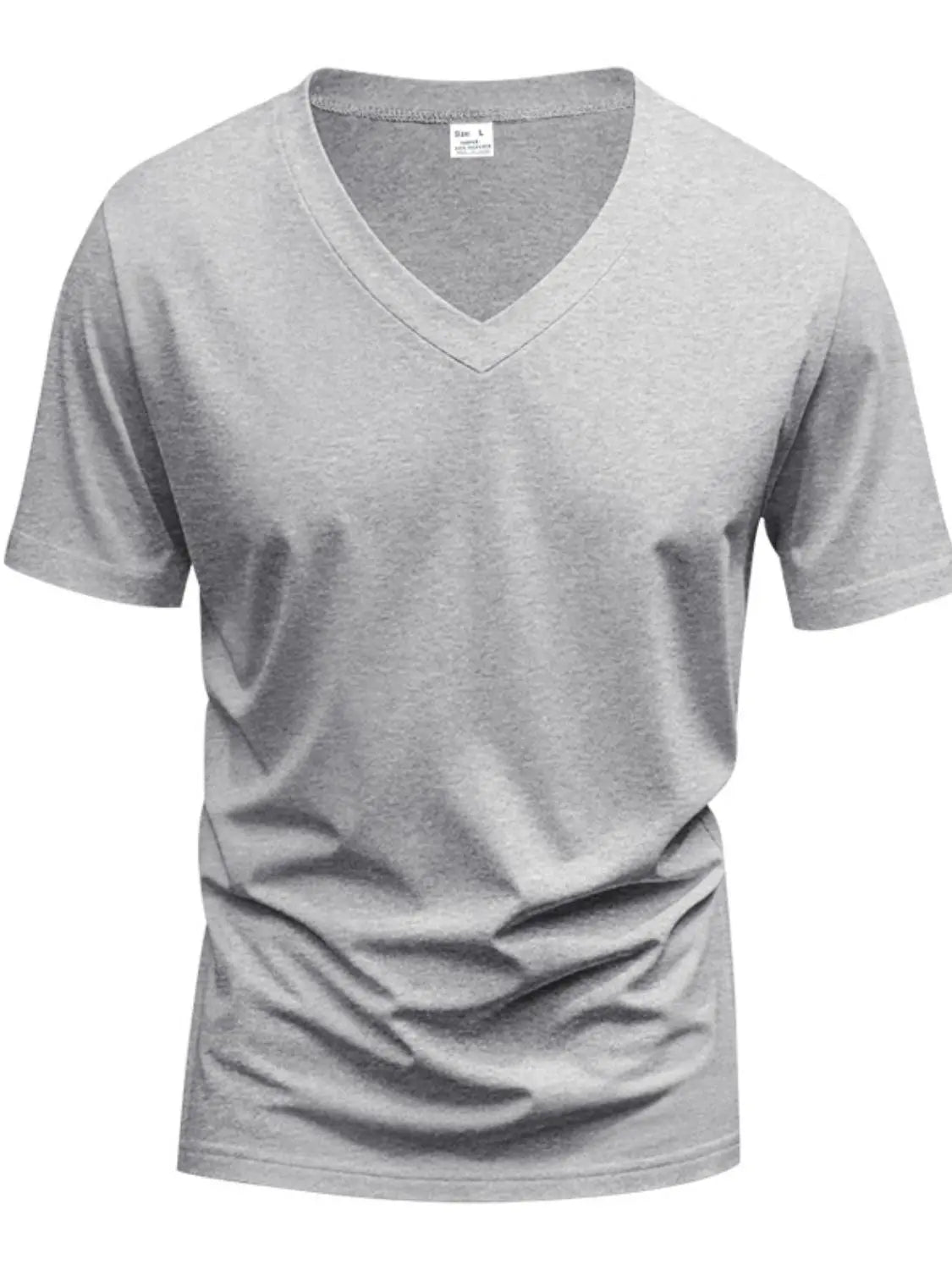 MENLL V-Neck Tee Plus Size Men's Casual Everyday Top Comfortable by MENLL