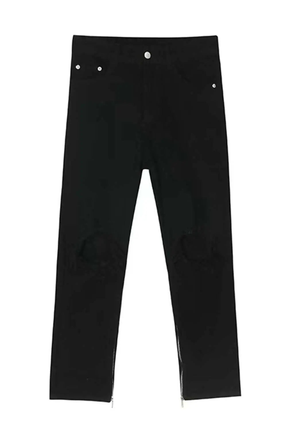 MENLL Distressed Black Jeans Women's Casual Mid Rise Pants with Pockets by MENLL