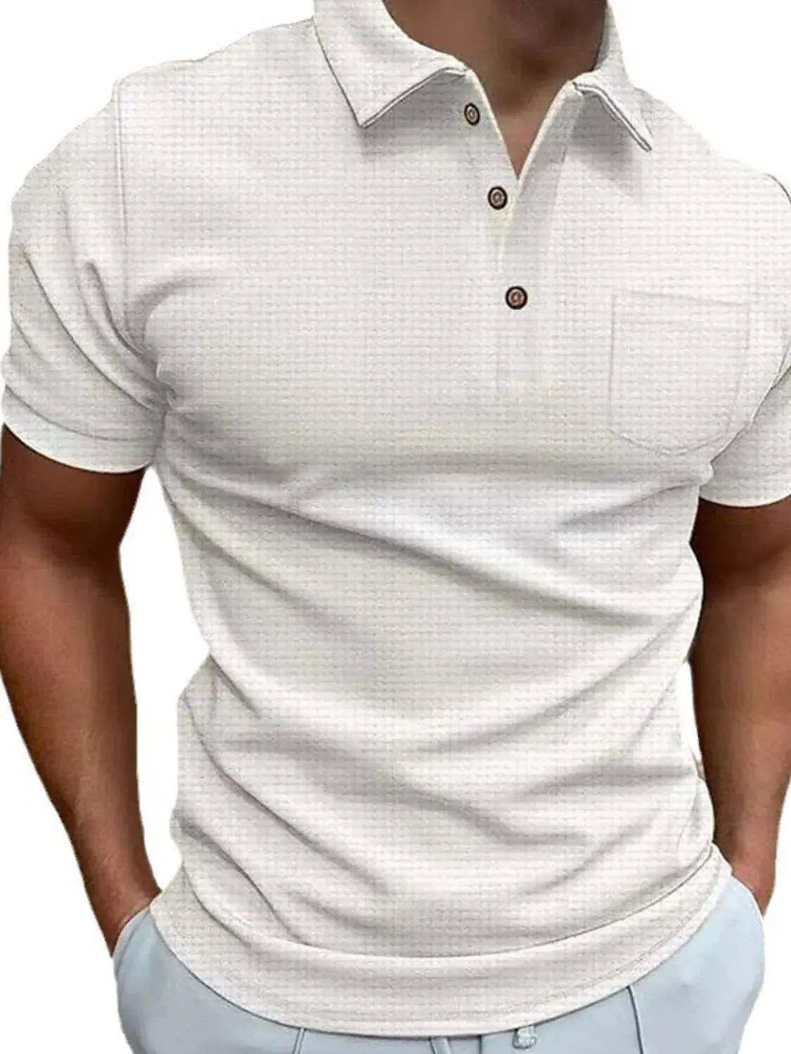 MENLL Black Plus Size Polo Men's Collared Short Sleeve Top - Comfy Fit by MENLL