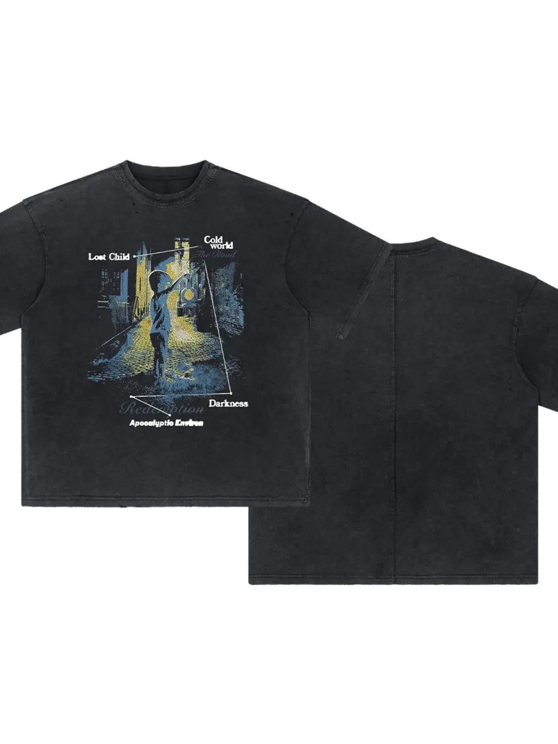 MENLL Graphic Black T-Shirt Mens Casual Round Neck Half Sleeve Top by MENLL