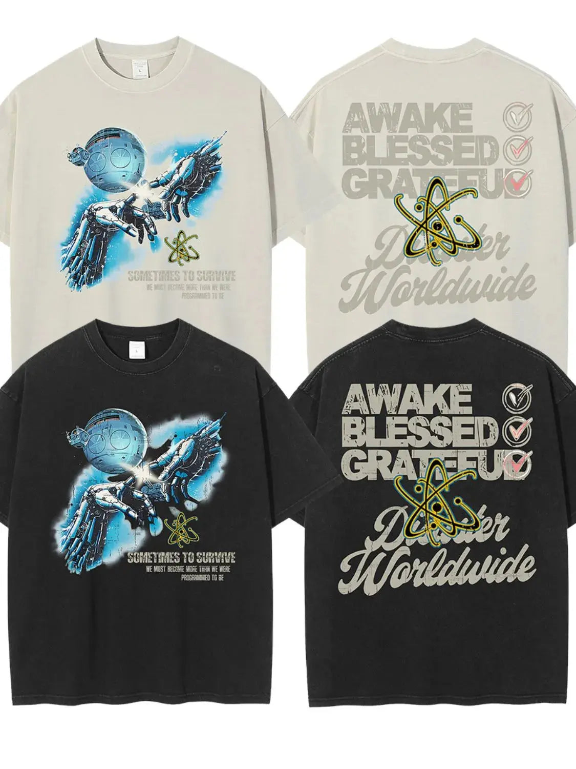 MENLL Graphic Print T-Shirt Men's Casual Cotton Tee Streetwear Soft by MENLL