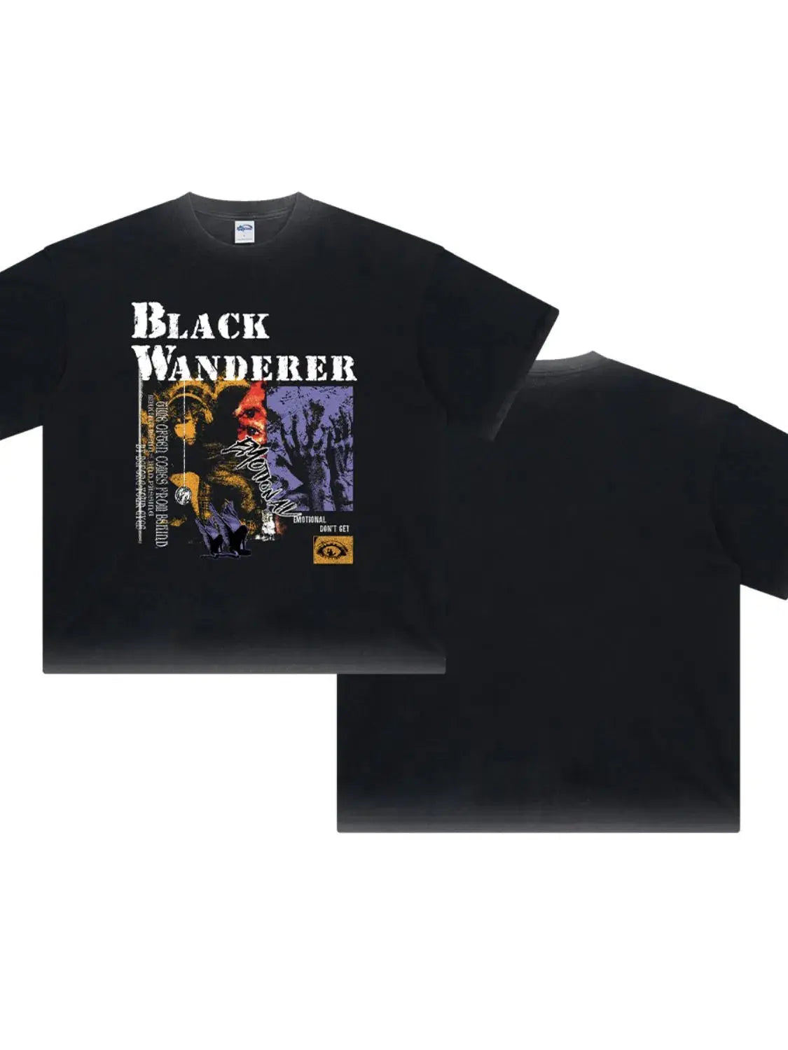 MENLL Graphic Black T-Shirt Men's Casual Round Neck Short Sleeve Top - Trendy by MENLL