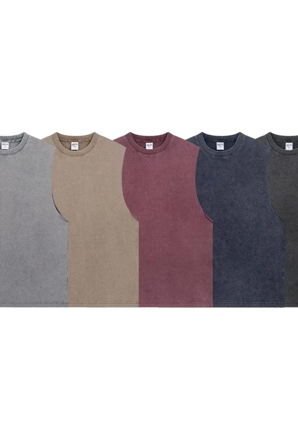 MENLL Premium Burgundy Tank Top Mens Casual Round Neck Quality Top by MENLL