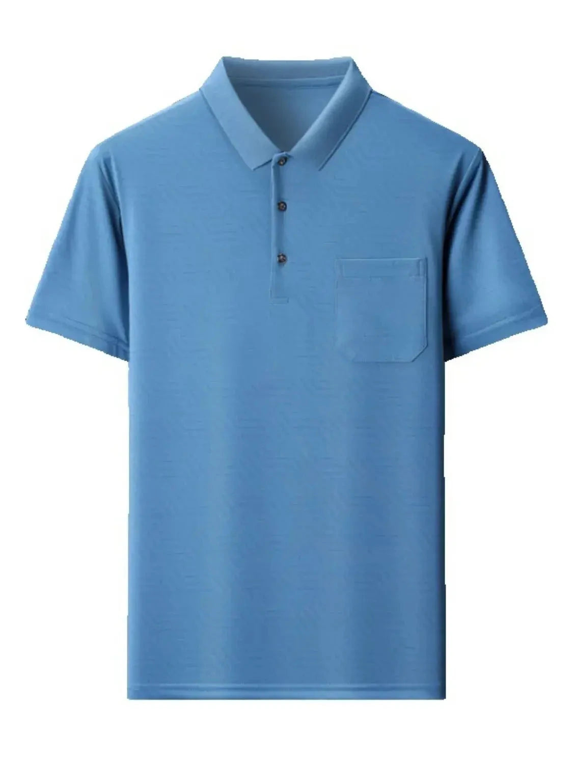MENLL Plus Size Pink Polo Men's Casual Collared Short Sleeve Top by MENLL