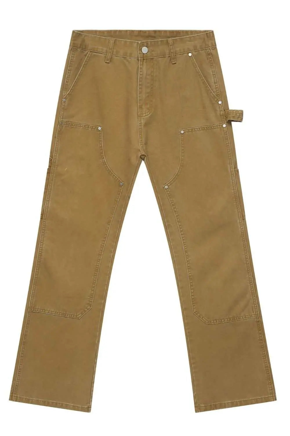 MENLL Wide Leg Jeans Men's Casual Cotton Straight Pants With Pockets by MENLL