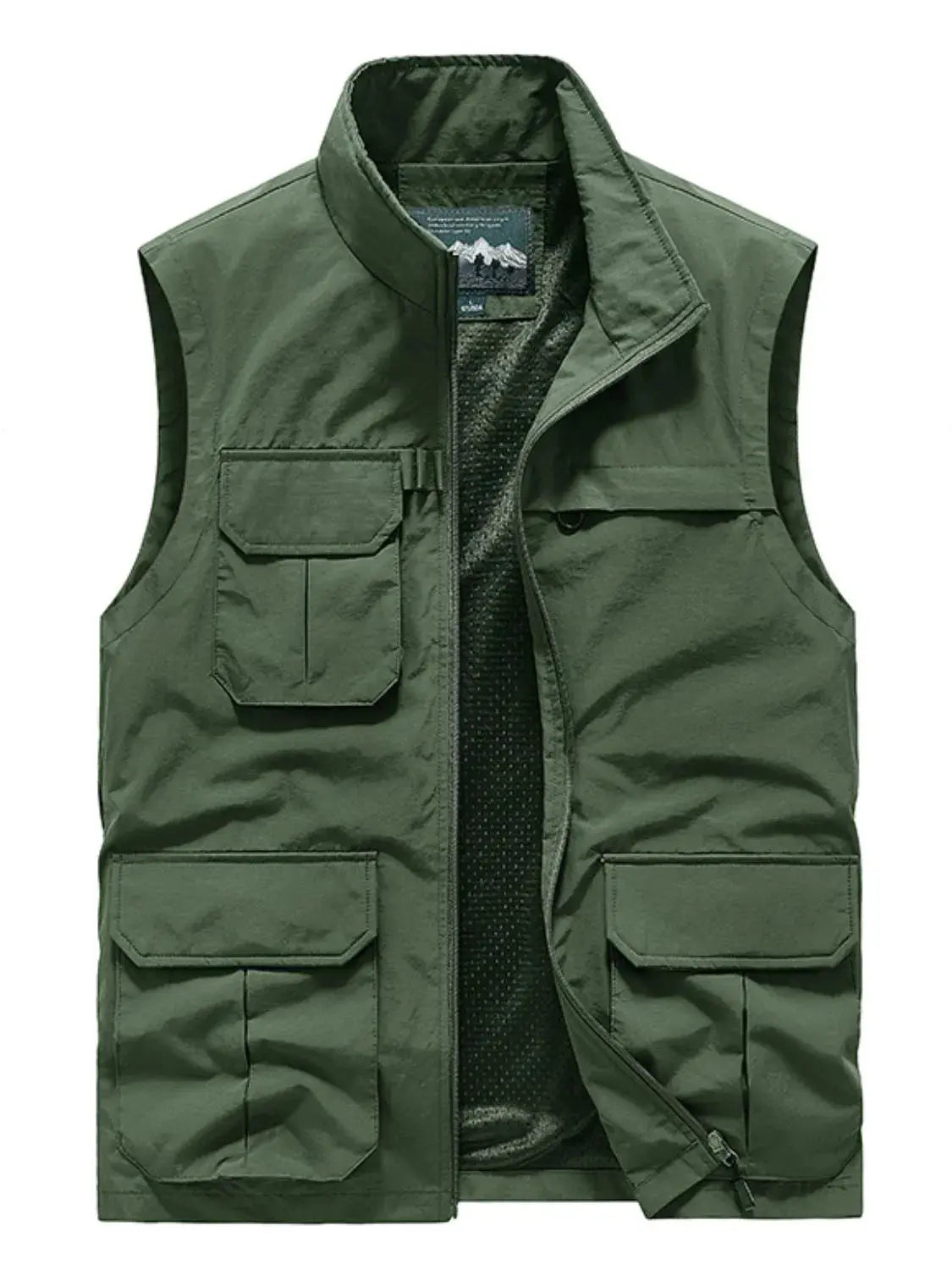 MENLL Plus Size Vest Charcoal Gray Men's Layering Slim Fit Lightweight by MENLL