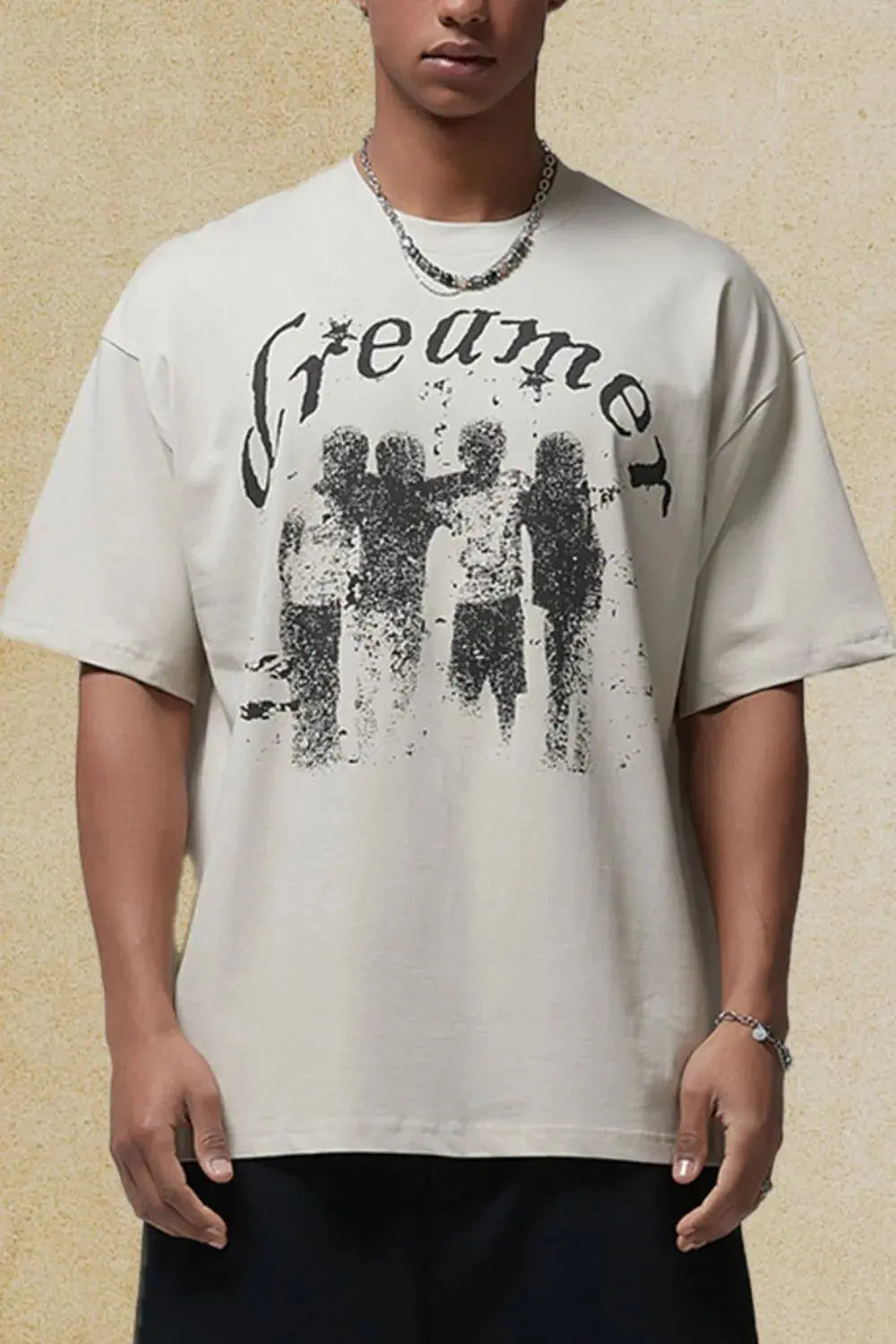 MENLL Fremer Graphic Tee Green Casual Wear Men's Cotton T-Shirt Soft & Breathable by MENLL