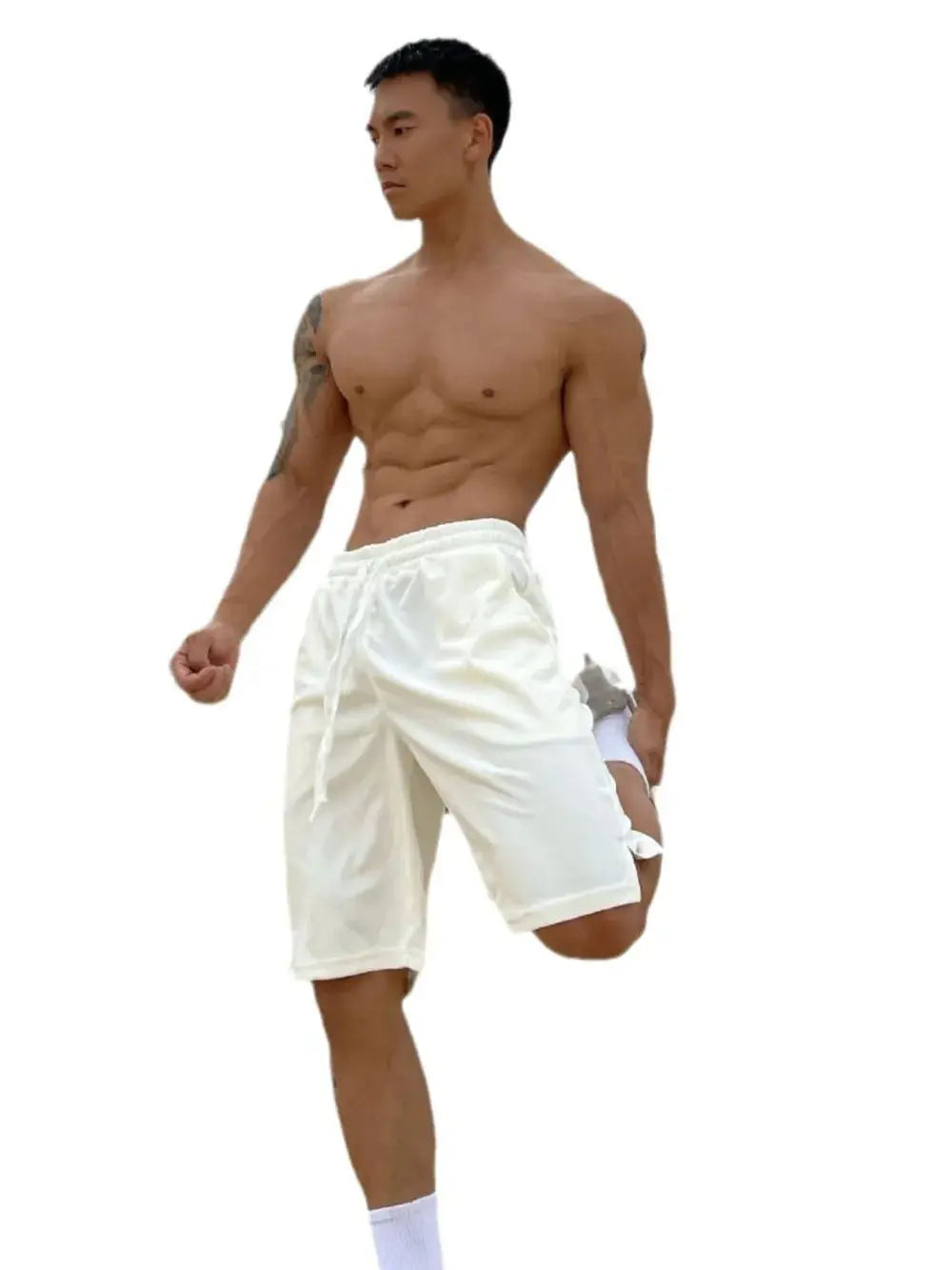 MENLL Plus Size Shorts Men's Casual Summer Drawstring Shorts with Pockets by MENLL