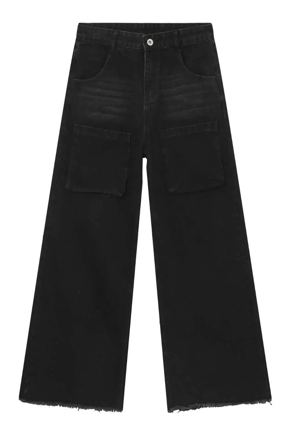 MENLL Wide Leg Jeans Men's Casual Cotton Blend Pants with Pockets by MENLL