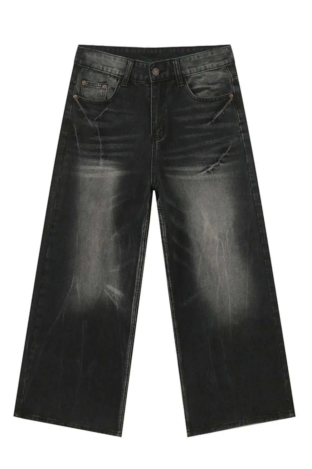 MENLL Cat Whisker Jeans Men's Casual Wide Leg Denim Premium Fit by MENLL