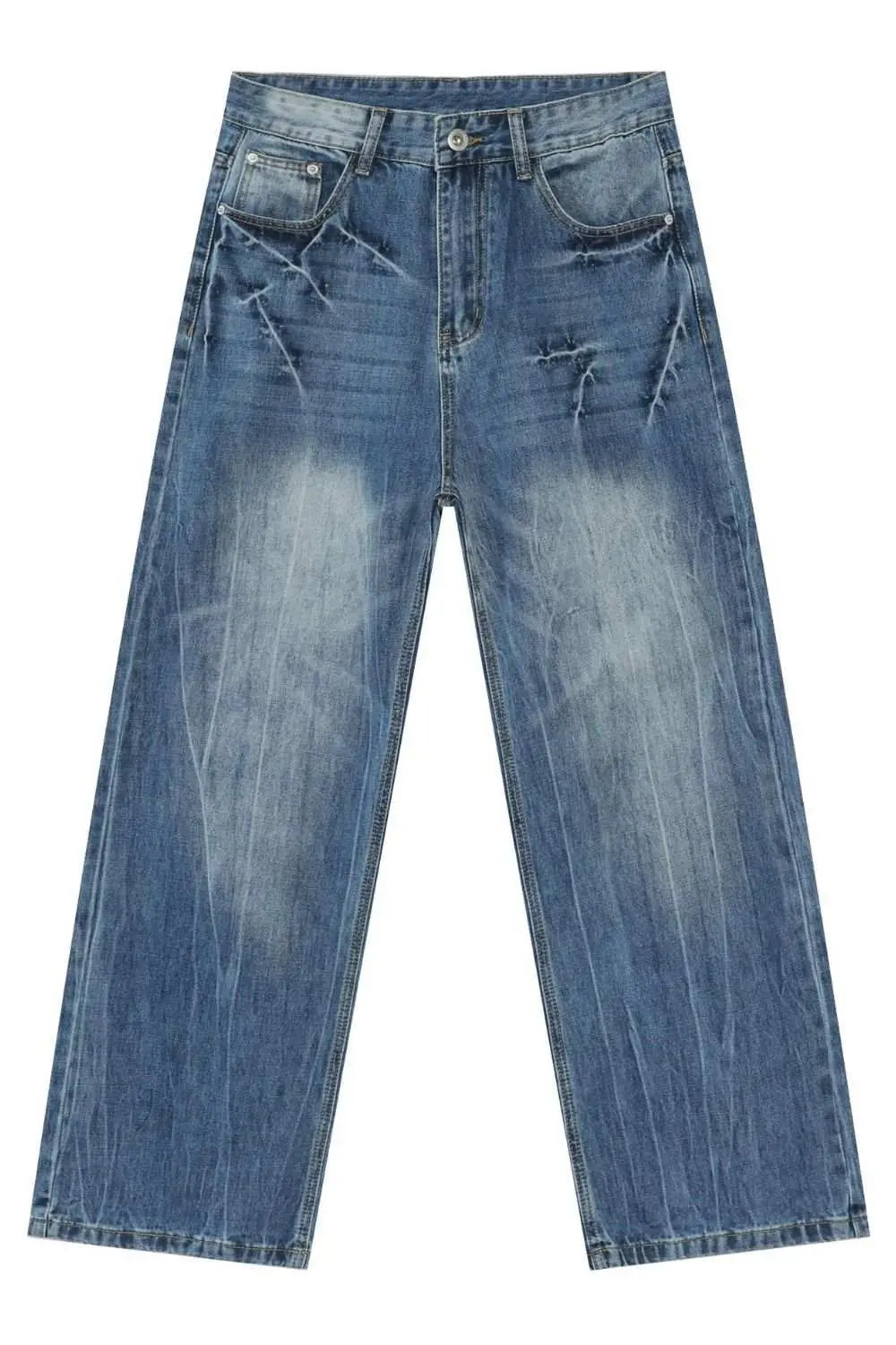 MENLL Loose Fit Jeans Men's Casual Denim Pants with Pockets Relaxed by MENLL