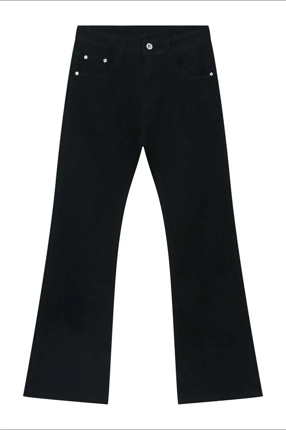 MENLL Trendsi Black Denim Jeans Men's Mid Rise Pants With Pockets by MENLL