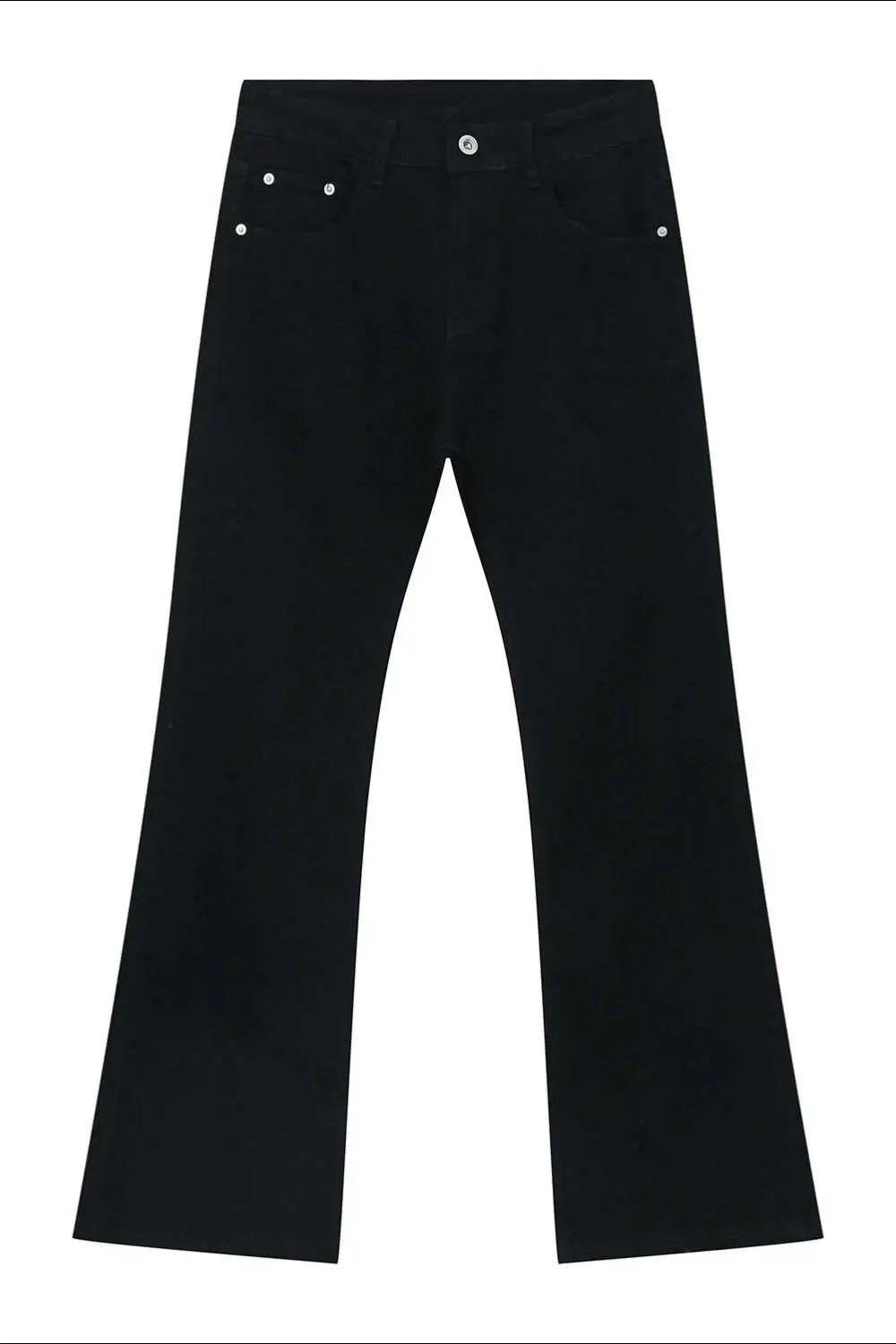 MENLL Trendsi Black Denim Jeans Men's Mid Rise Pants With Pockets by MENLL