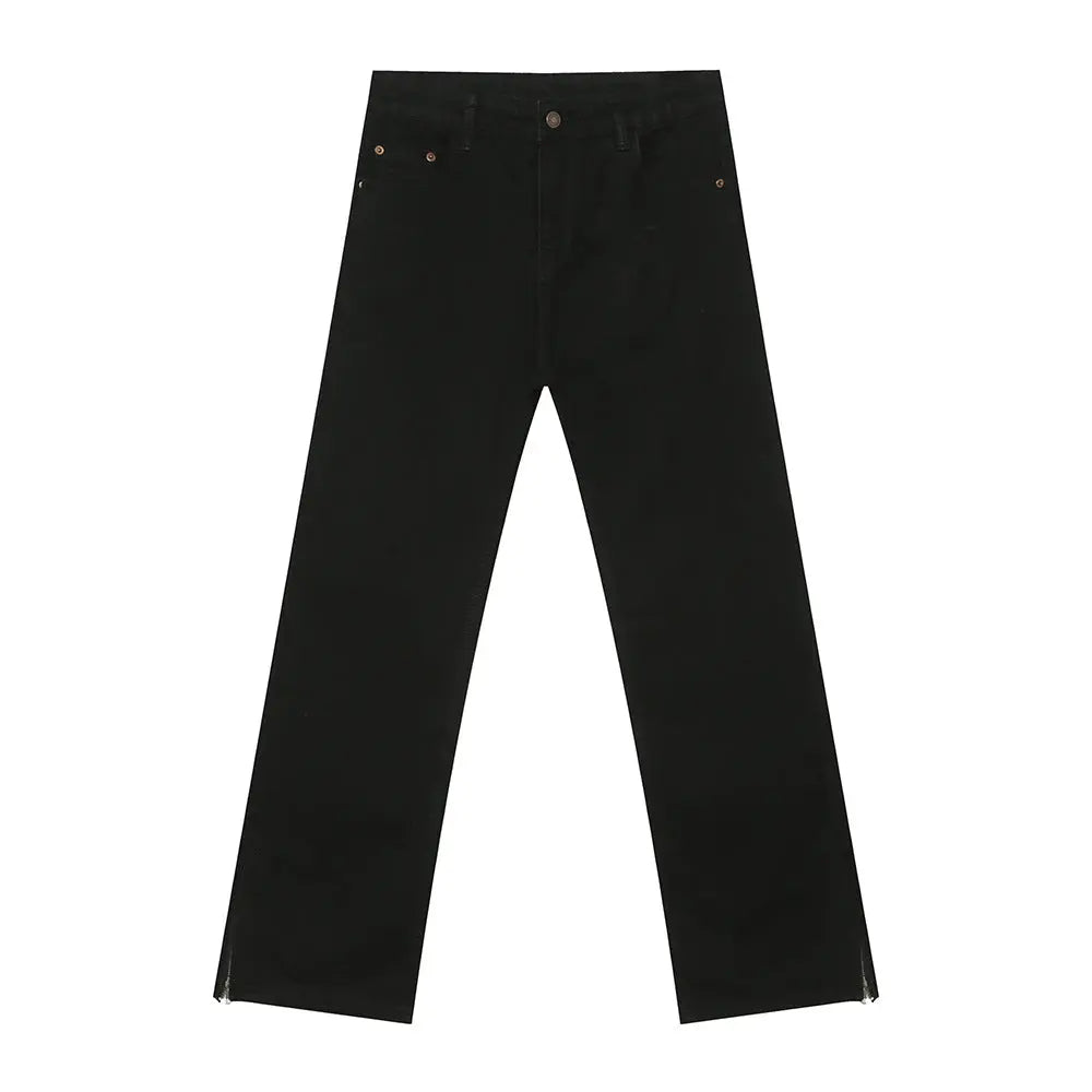 MENLL Side Zipper Slim Jeans Men's Casual Everyday Pants Comfortable Fit by MENLL