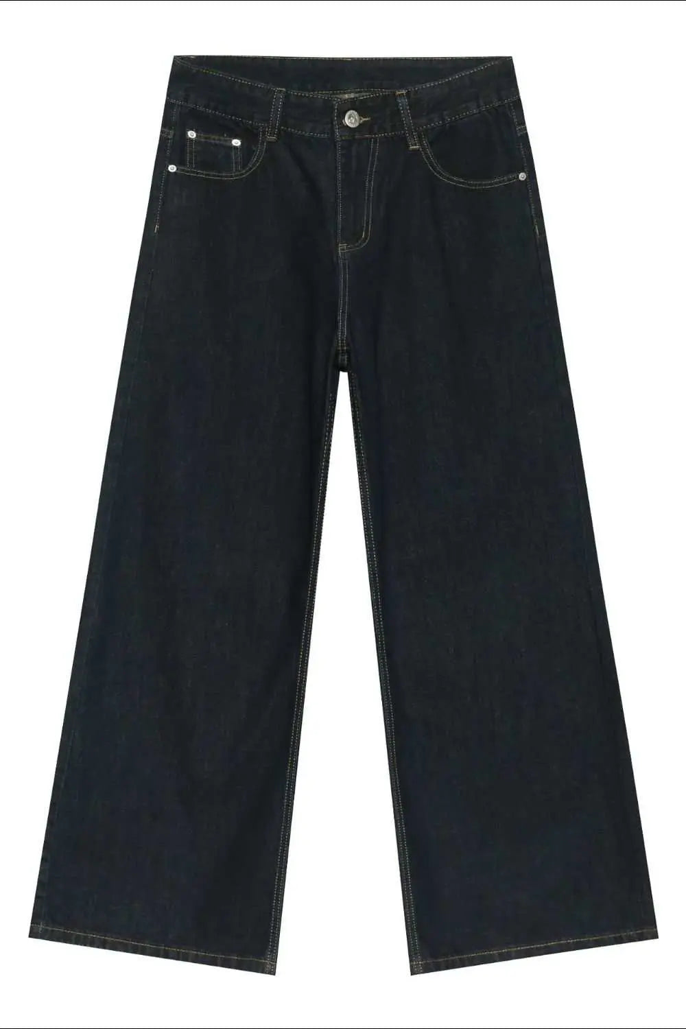 MENLL Trendsi Wide Leg Jeans Men's Casual Relaxed Fit Pants with Pockets by MENLL