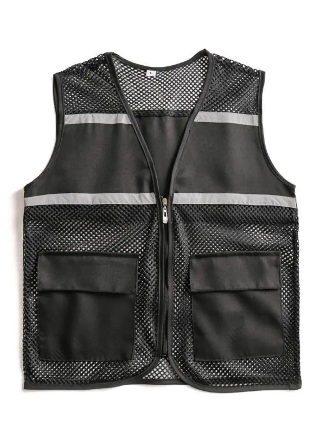 MENLL Plus Size Mesh Vest Men's Activewear Zip Up Breathable by MENLL