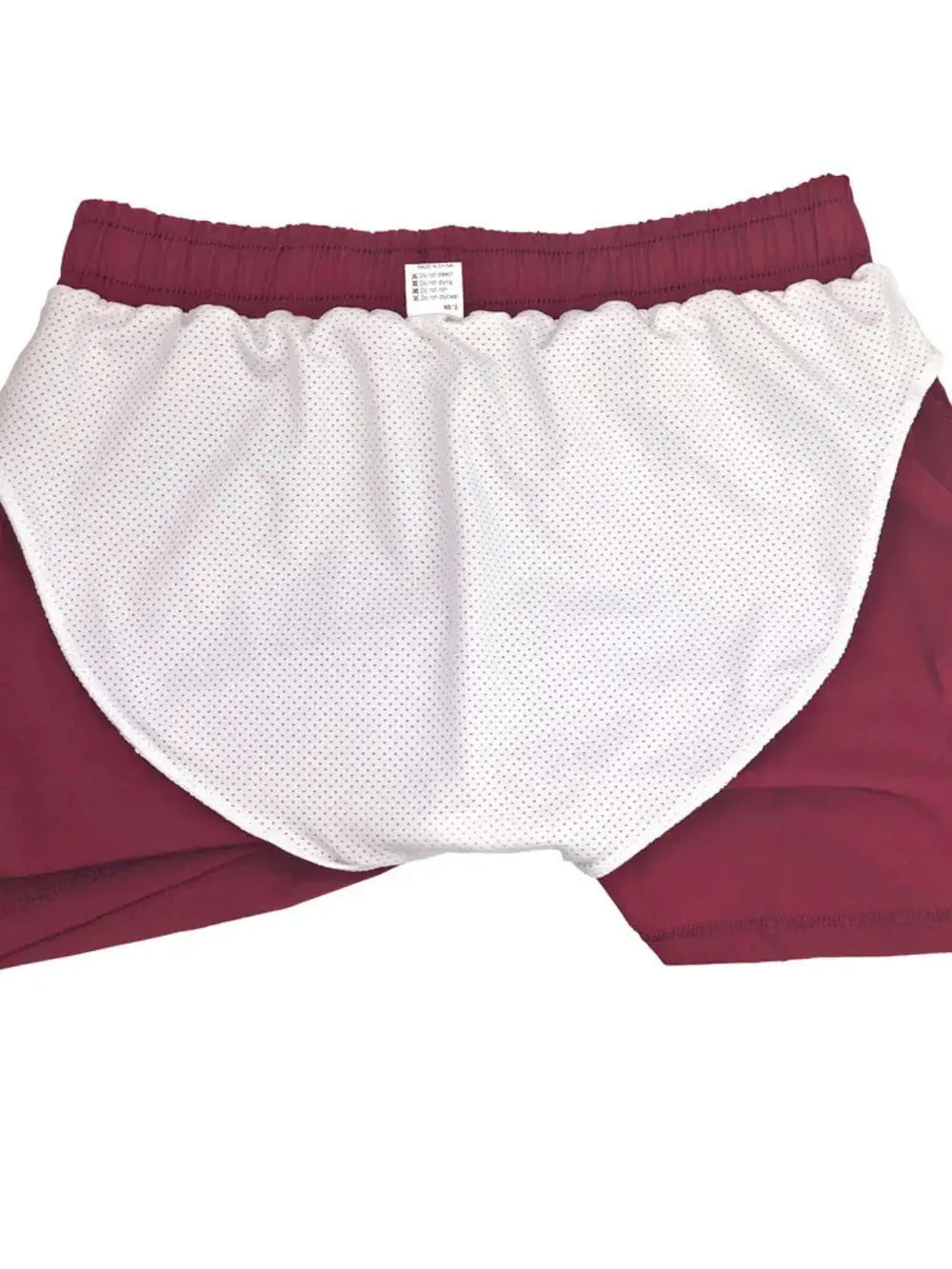 MENLL Red Stretch Active Shorts Men's Gym & Running Shorts - Drawstring by MENLL