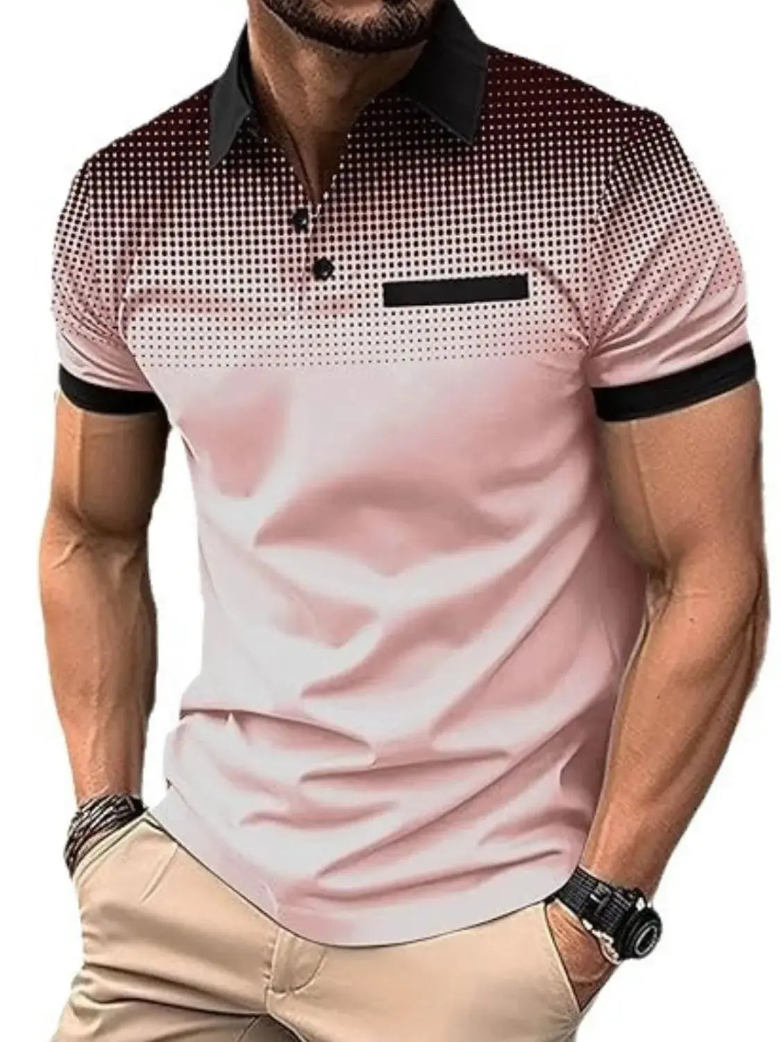 MENLL Plus Size Polo Shirt Men's Casual Collared Short Sleeve Comfort Fit by MENLL