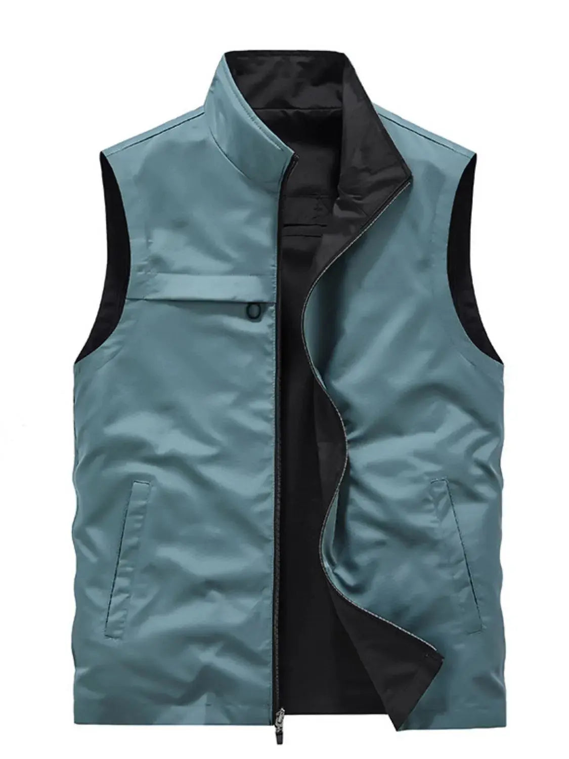 MENLL Plus Size Vest Men's Zip Up Premium Quality Comfortable Vest by MENLL