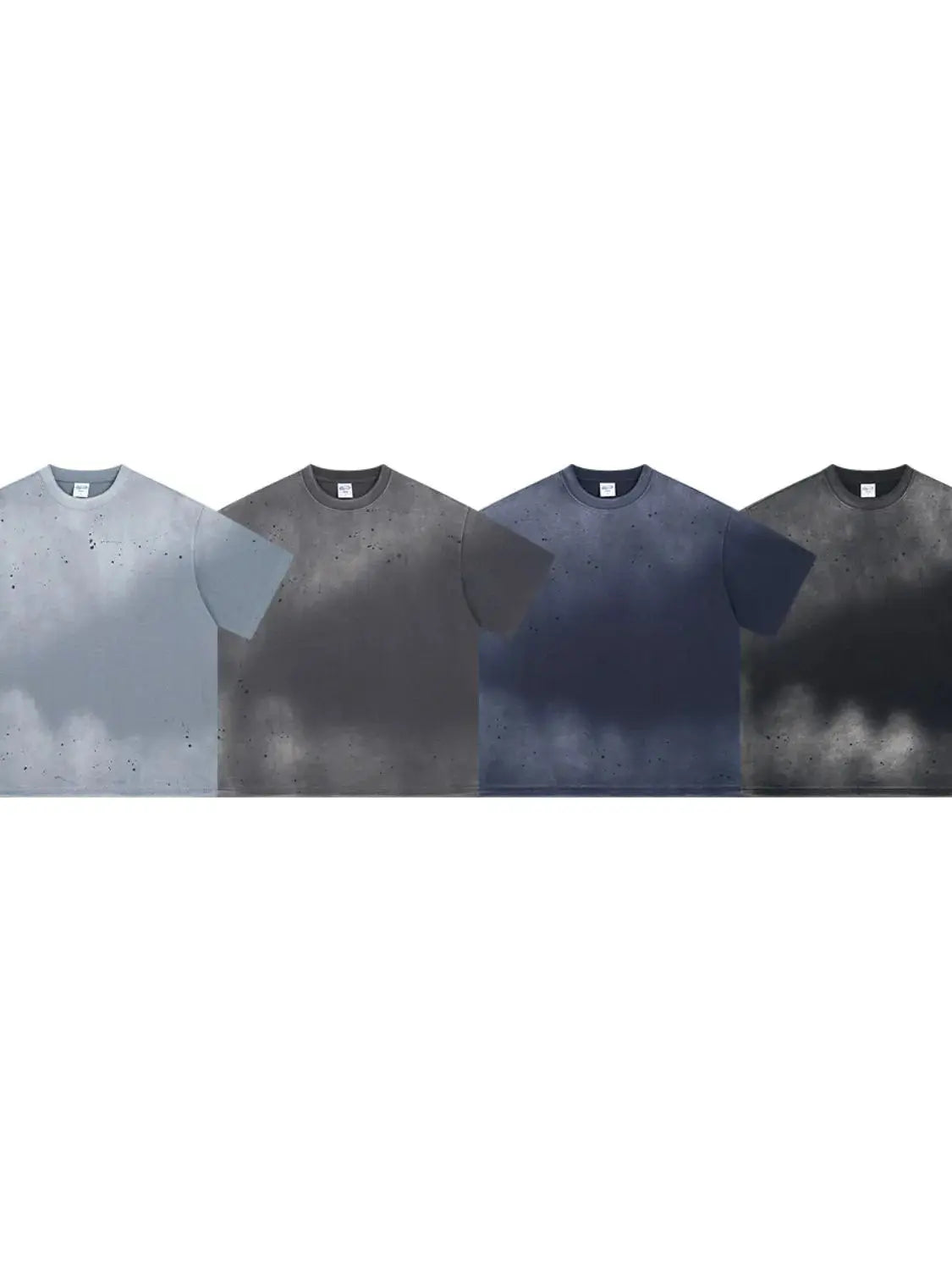 MENLL Blue Cotton Tee Men's Casual Round Neck T-Shirt Everyday Wear by MENLL