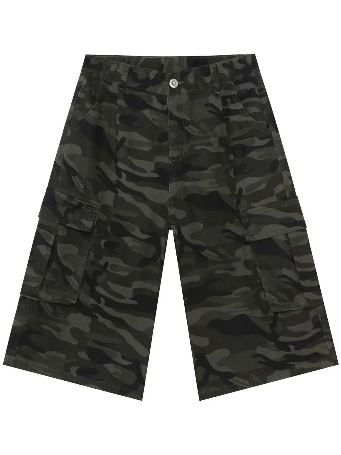 MENLL Camo Denim Cargo Men's Utility Shorts | Durable & Stylish by MENLL
