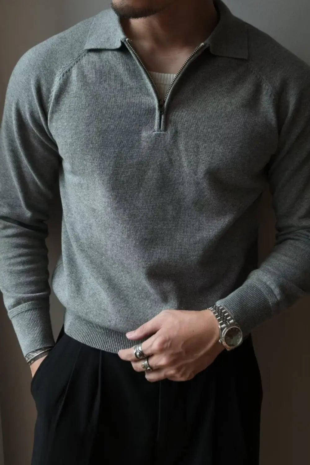 MENLL Men's Plus Size Activewear Polo - Back View