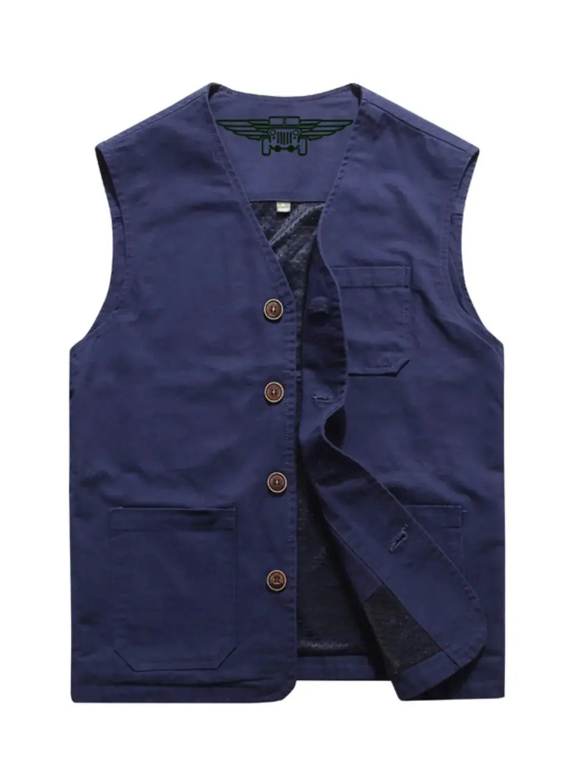 MENLL Plus Size Button Up Vest Men's Premium Quality Shirt - Trendy Style by MENLL