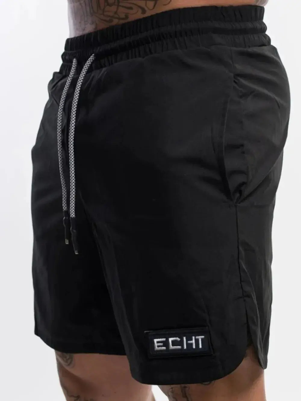 MENLL Plus Size Beige Shorts Men's Casual Drawstring Shorts With Pockets by MENLL